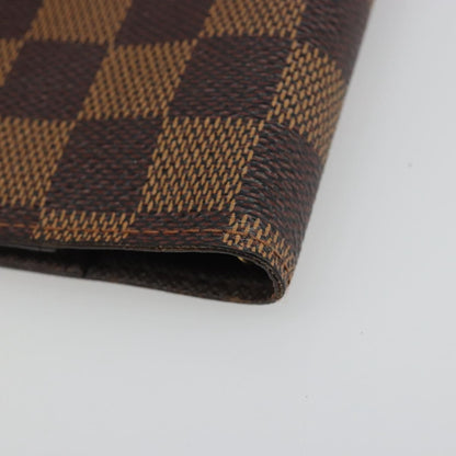 Louis Vuitton Ring Agenda Cover Damier, Brown, Canvas, Briefcase