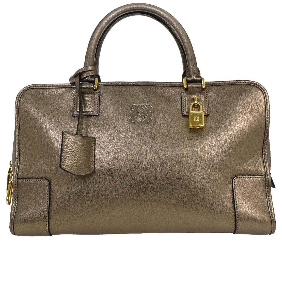 Loewe Amazona Leather, Gold, Leather, Handbag