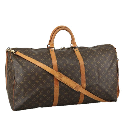 Louis Vuitton Keepall Bag Monogram Canvas, BROWN, CANVAS, Travel bag
