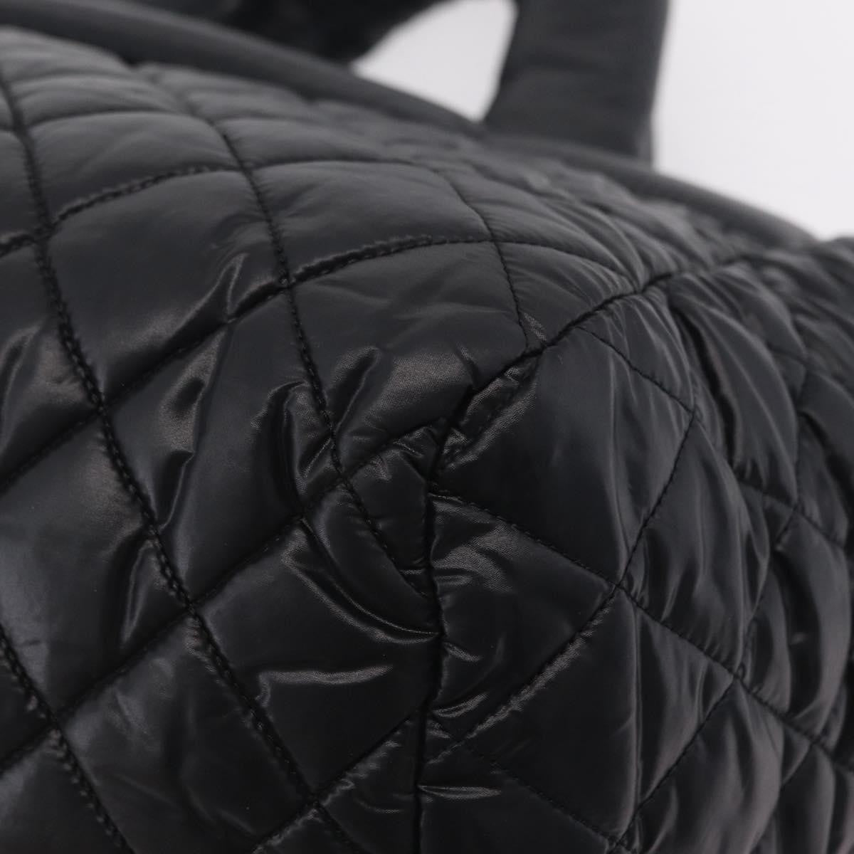 Chanel Coco Cocoon Bowling Quilted Nylon, Black, Nylon, Handbag