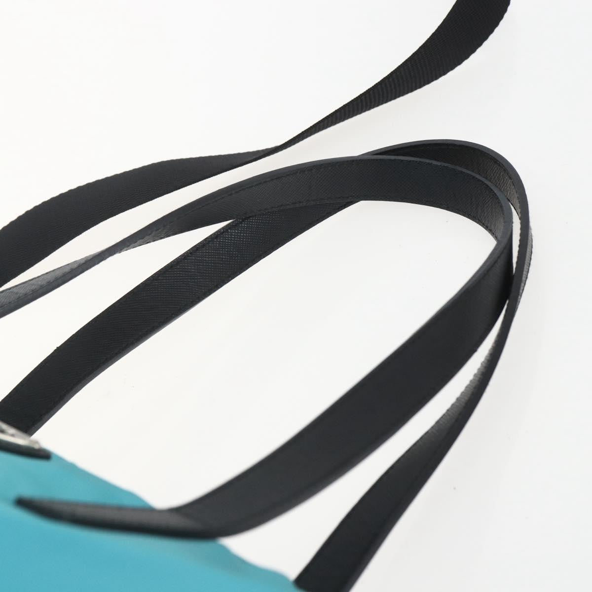 Prada Convertible Zip Tessuto, Turquoise, Nylon, Tote Bag