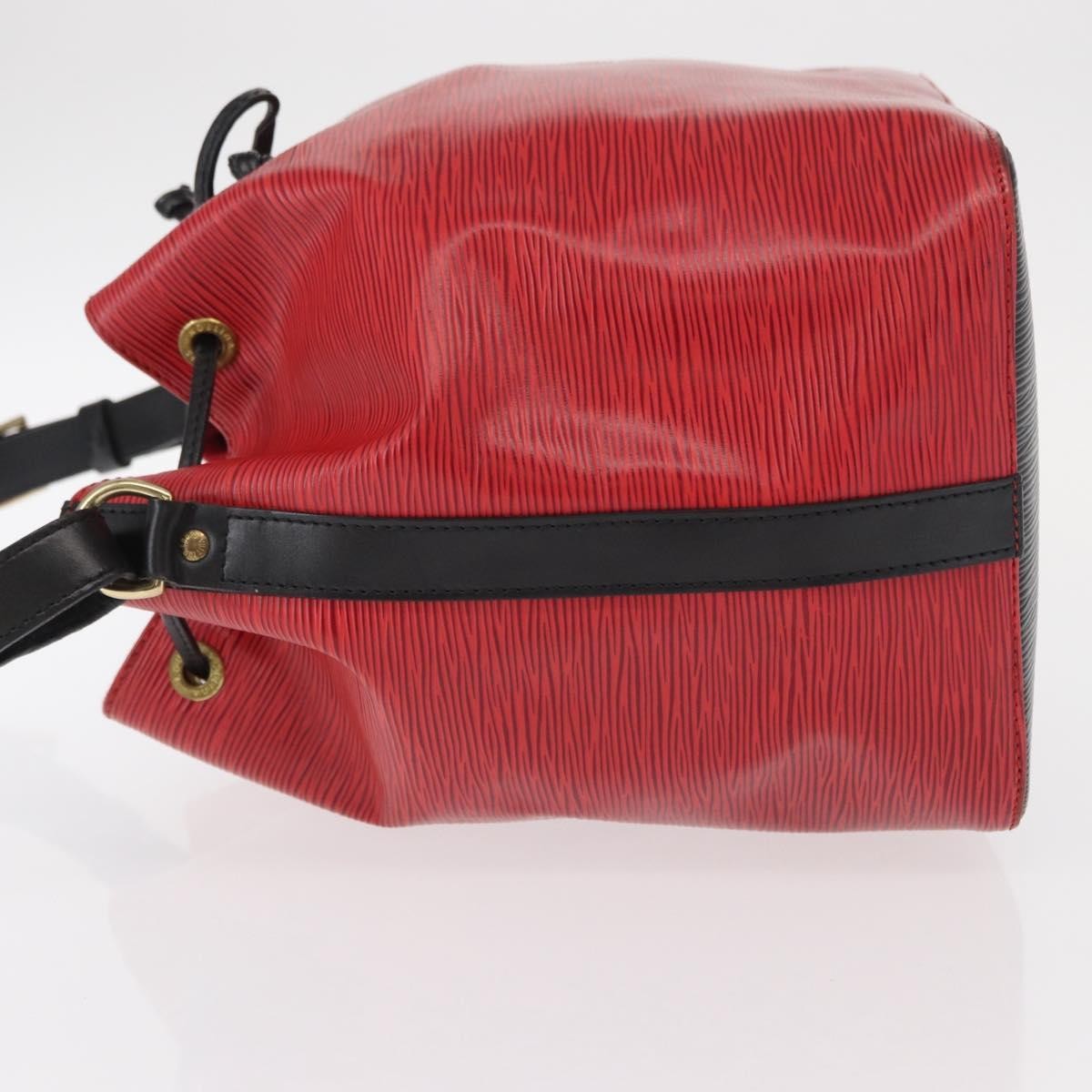 Louis Vuitton Bicolor Petit Noe Epi Leather, Red, Leather, Handbag
