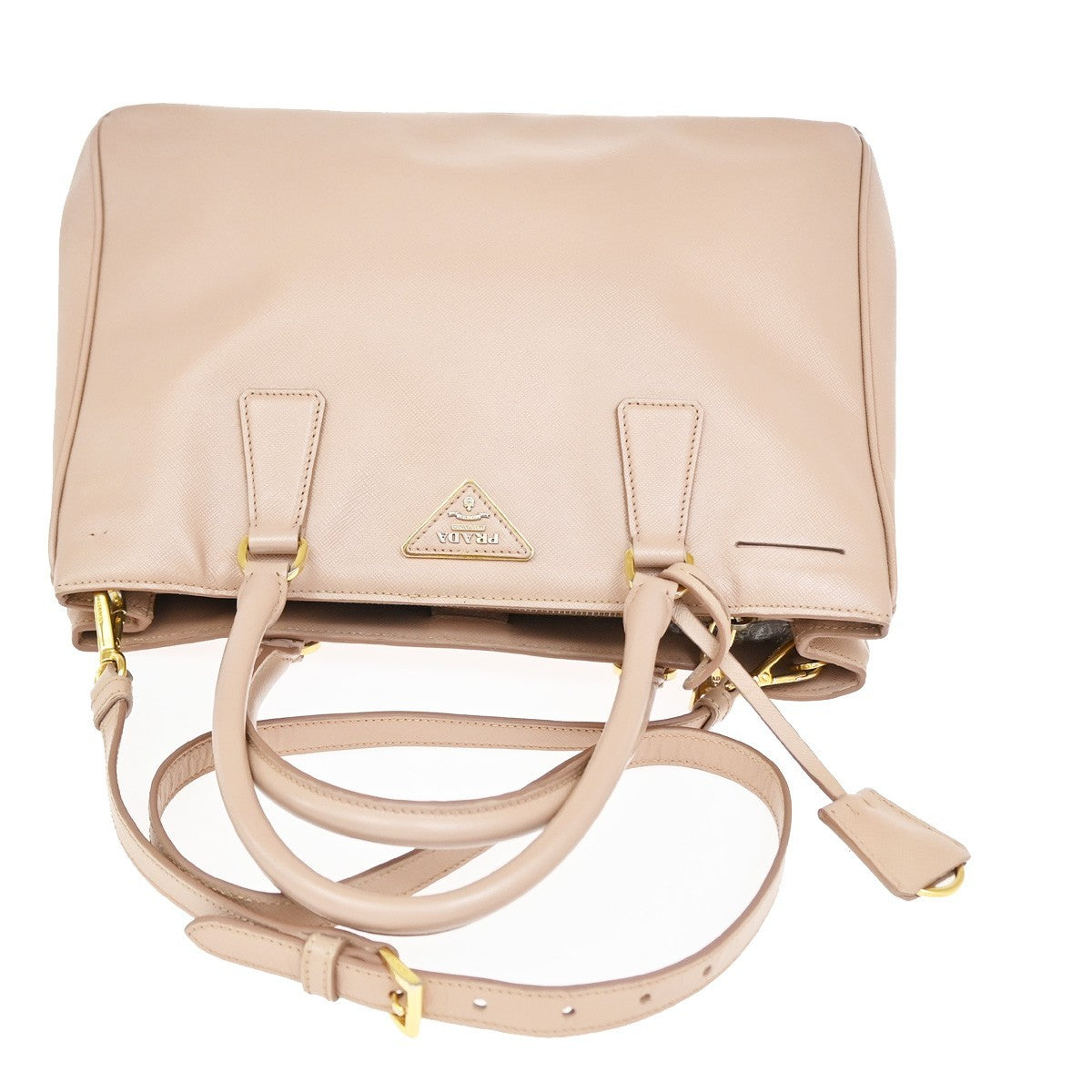 Prada Gardener's Saffiano Leather, Pink, Leather, Tote Bag