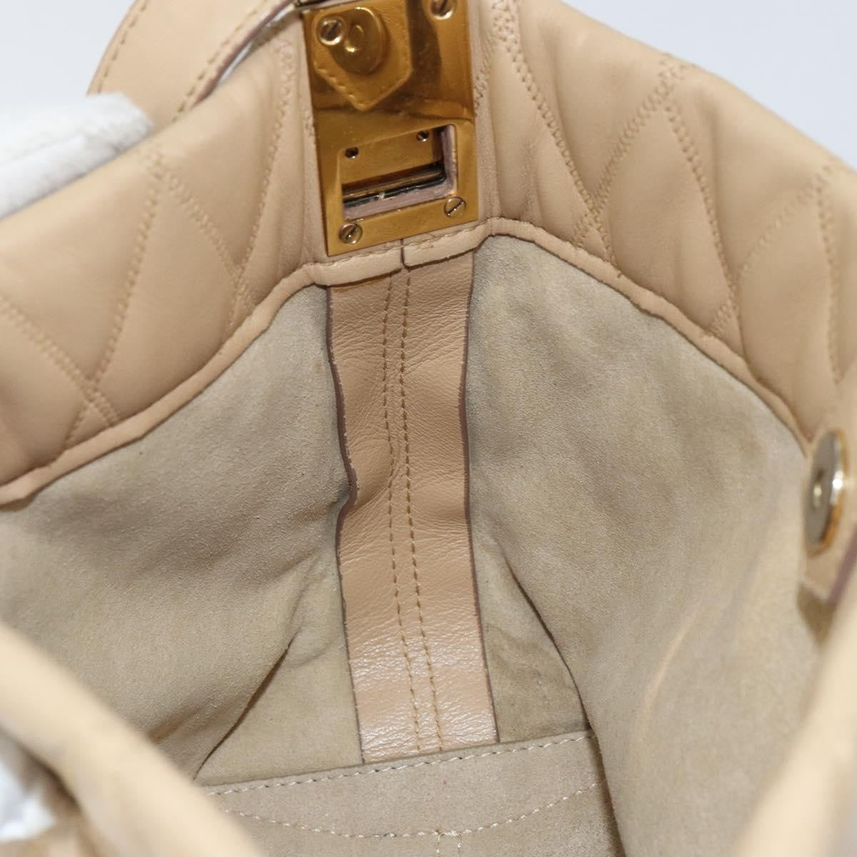 Givenchy GV Bucket Quilted Leather, Beige, Leather, Shoulder Bag