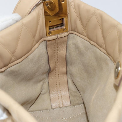 Givenchy GV Bucket Quilted Leather, Beige, Leather, Shoulder Bag