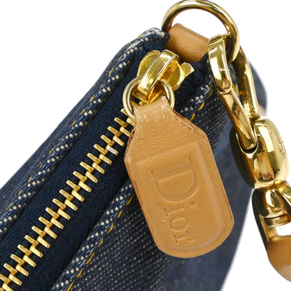 Christian Dior Vintage Saddle Denim, Navy, Denim, Handbag