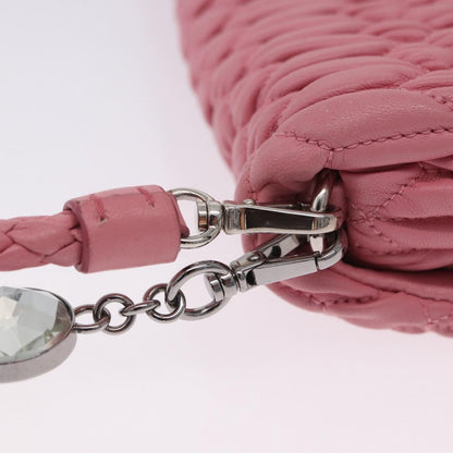 Miu Miu Crystal Clutch Matelasse Leather, Pink, Leather, Handbag