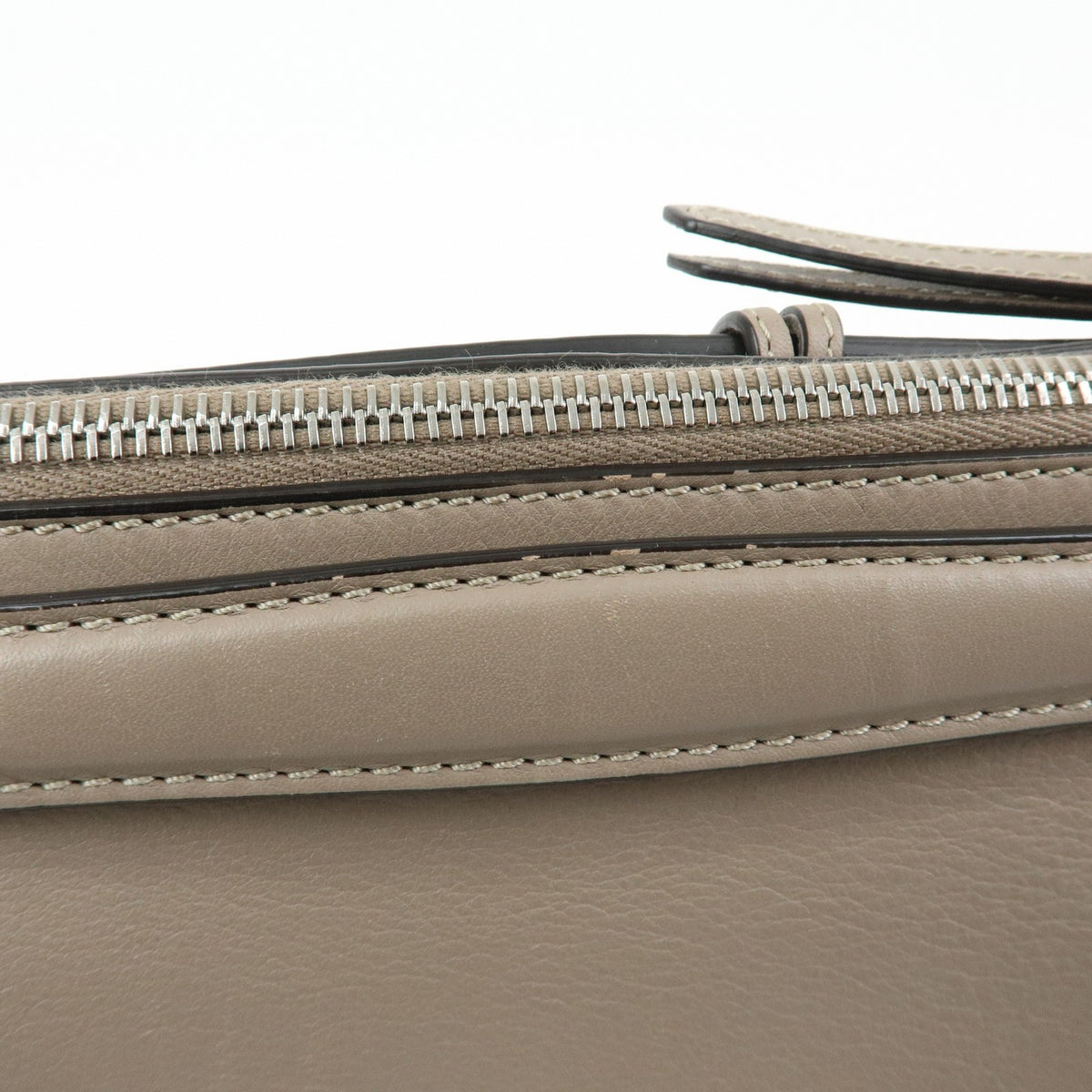 Fendi By The Way Satchel Leather, Beige, Leather, Handbag