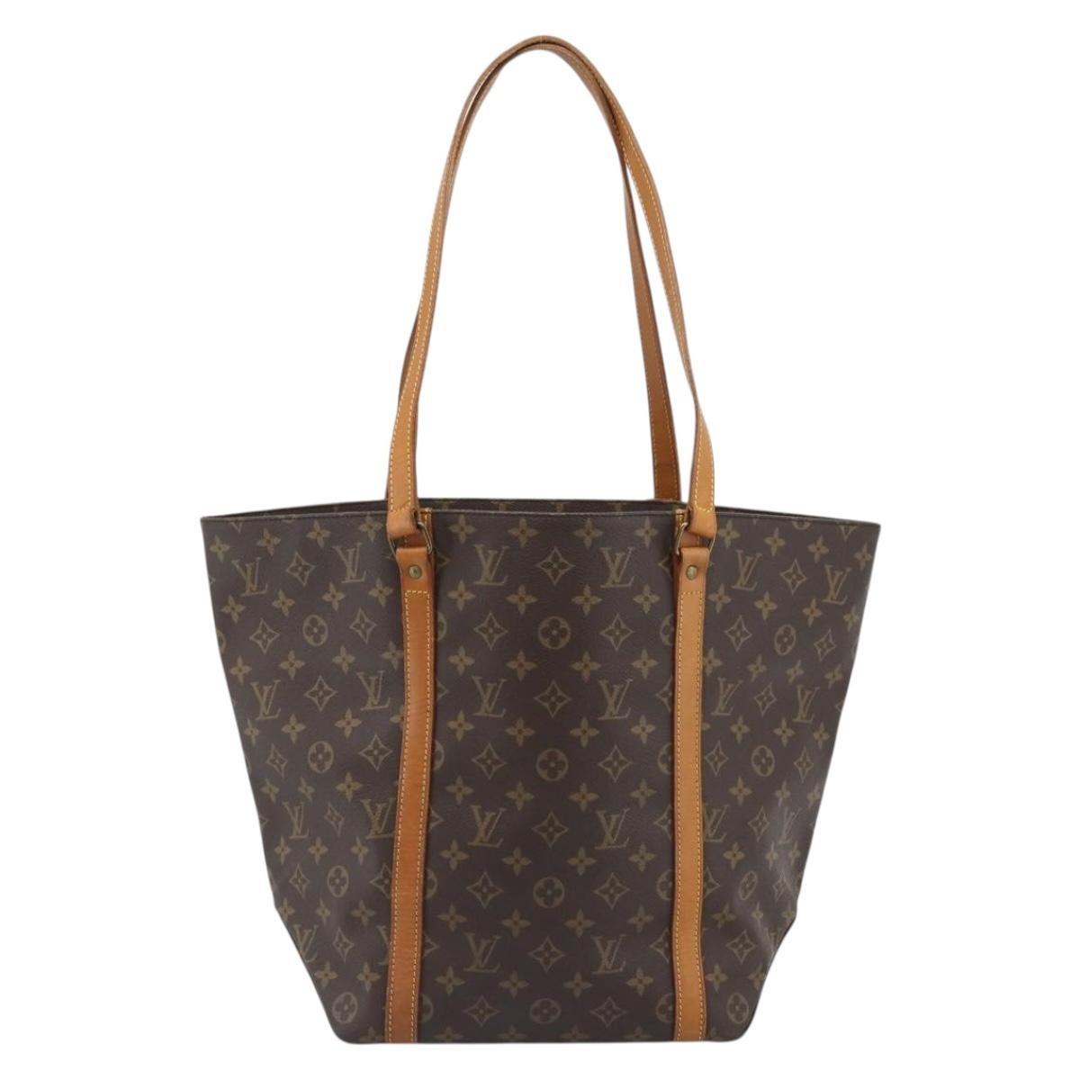 Louis Vuitton Shopping Sac Monogram Canvas, Brown, Canvas, Handbag