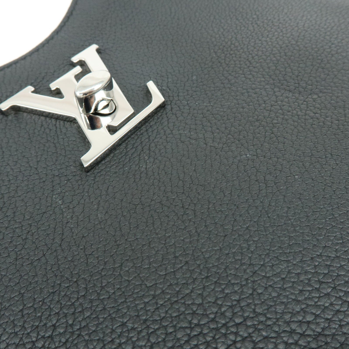 Louis Vuitton Lockme Hobo Leather, Black, Leather, Shoulder Bag