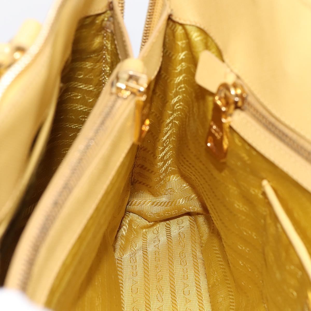 Prada Promenade Saffiano Leather, Yellow, Leather, Handbag