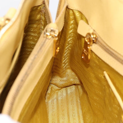 Prada Promenade Saffiano Leather, Yellow, Leather, Handbag