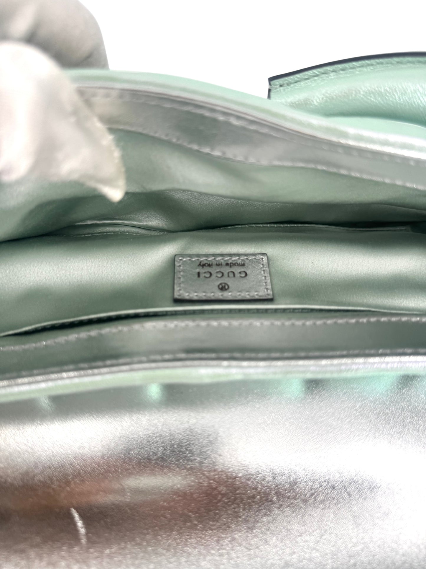 Gucci Horsebit, Metallic, Leather, shoulder