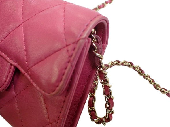 Chanel, Pink, Leather, shoulder