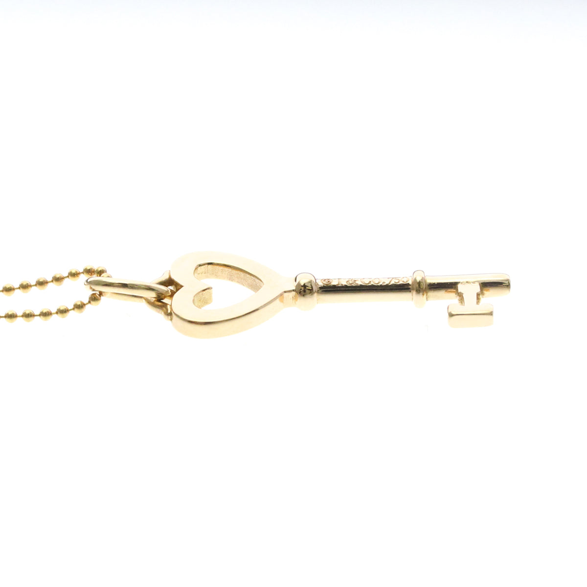 Tiffany & Co. Heart Key Pendant 18K Rose Gold with Diamonds, Gold, Pink Gold, Necklace