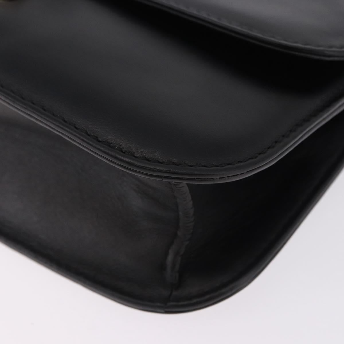 Valentino Garavani Glam Lock Leather, Black, Leather, Shoulder Bag