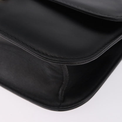 Valentino Garavani Glam Lock Leather, Black, Leather, Shoulder Bag
