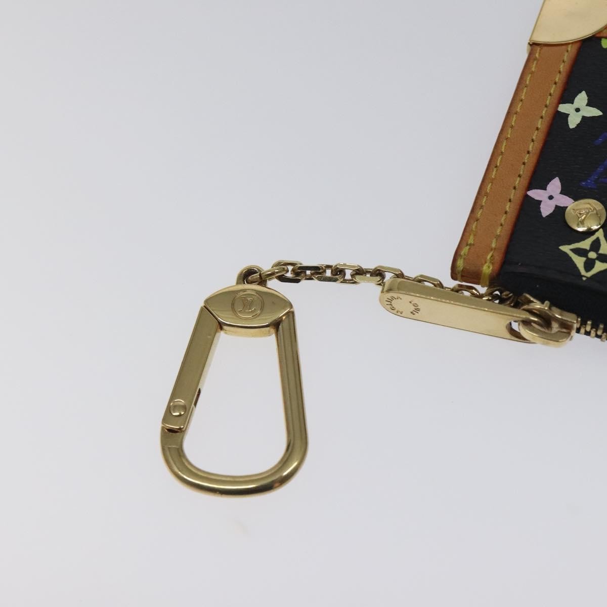 Louis Vuitton Pochette Clés Monogram Canvas, Black, Canvas, Wallet