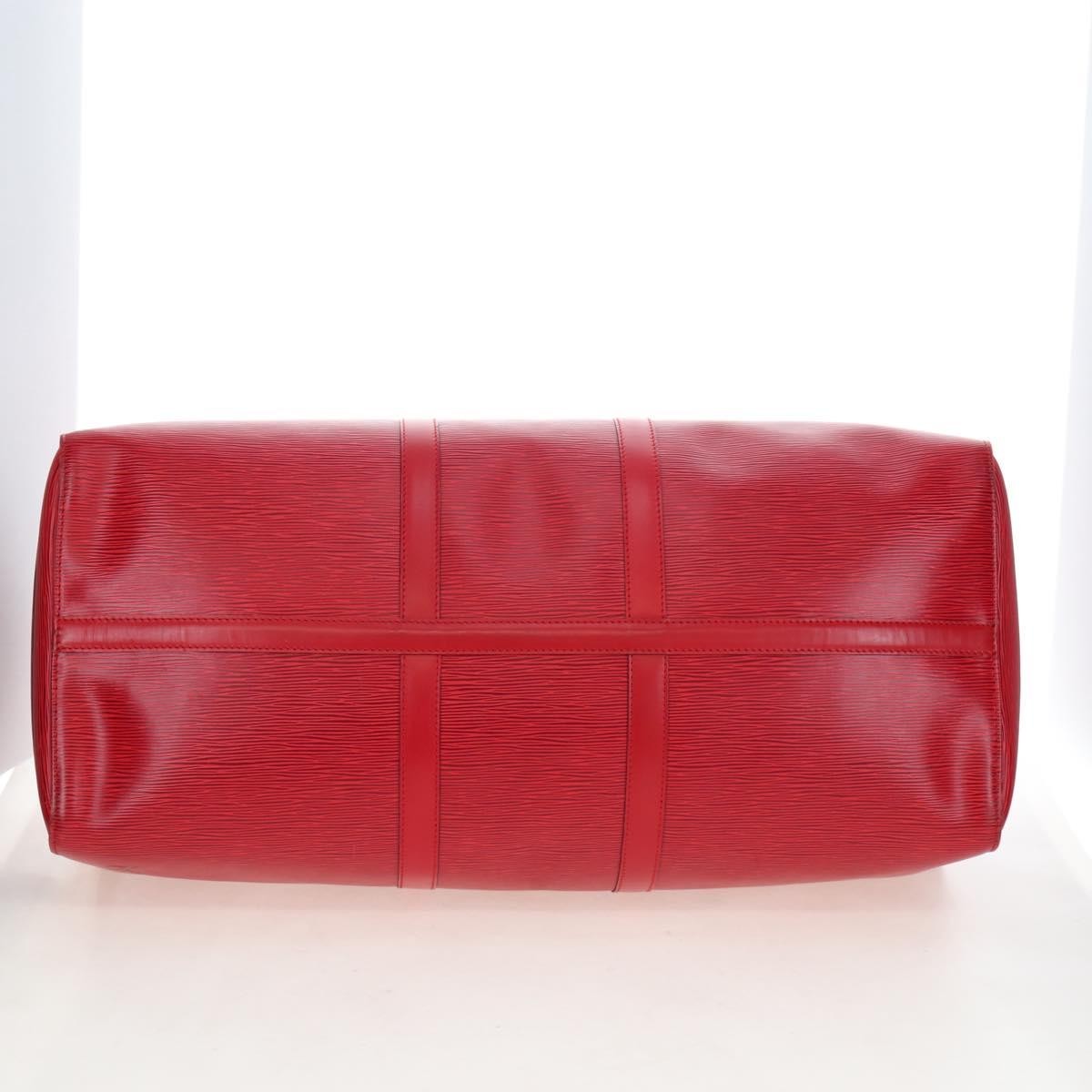 Louis Vuitton Keepall Epi, Red, Leather, Travel Bag