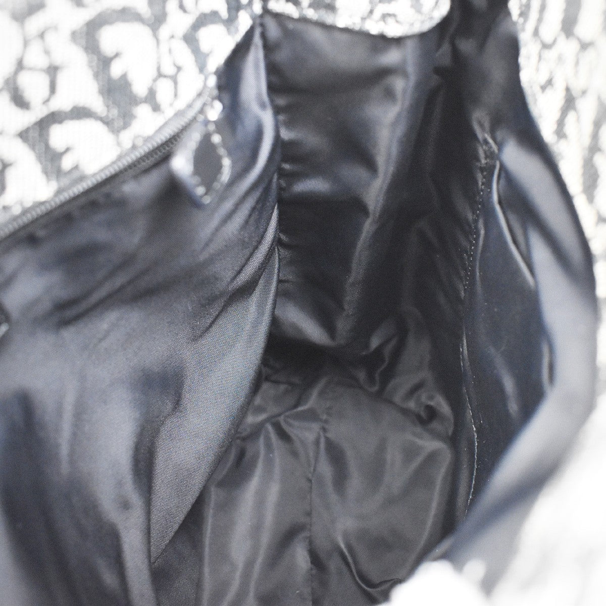 Christian Dior Vintage Open Diorissimo Canvas, Black, Canvas, Tote Bag