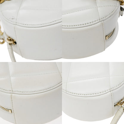 Chanel Chanel 19 Quilted, White, Leather, Clutch