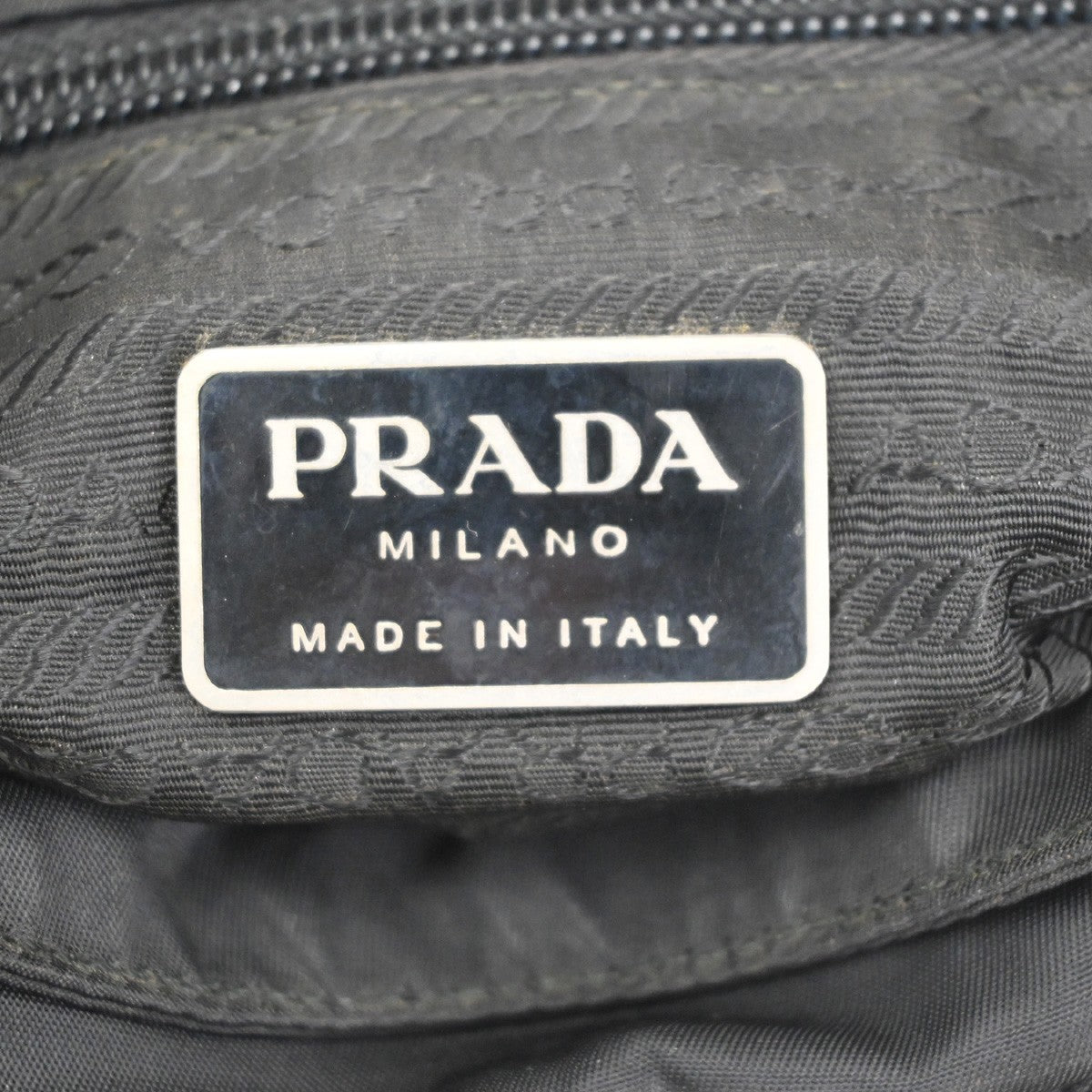 Prada Buckle Messenger Tessuto, Black, Nylon, Handbag