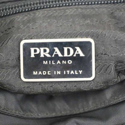 Prada Buckle Messenger Tessuto, Black, Nylon, Handbag