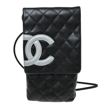 Chanel Cambon Flap Calfskin, Black, Leather, Shoulder Bag