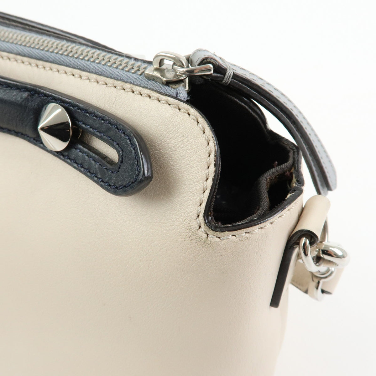 Fendi Selleria By The Way Satchel Leather, Neutral, Leather, Handbag