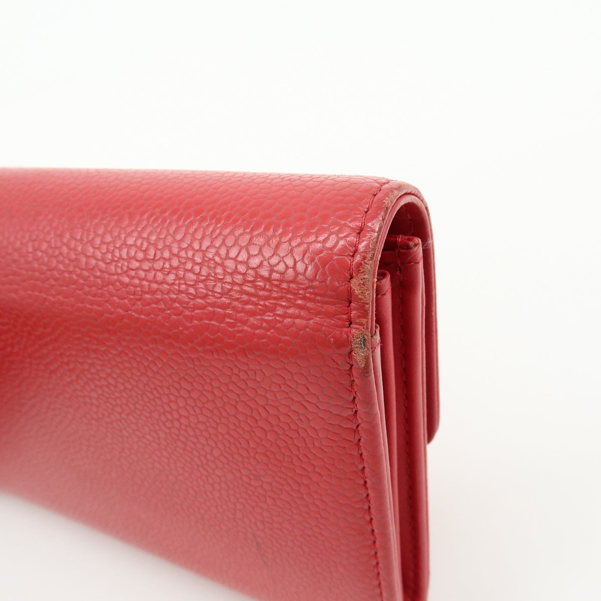 Chanel Timeless CC Flap Caviar, Red, Calfskin, Wallet