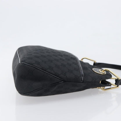 Gucci Twins Tote GG Canvas with Leather, Black, Canvas, Tote Bag