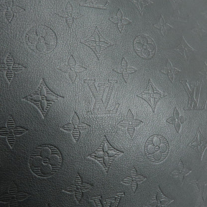 Louis Vuitton Discovery Pochette Monogram Shadow Leather, Black, Leather, Clutch