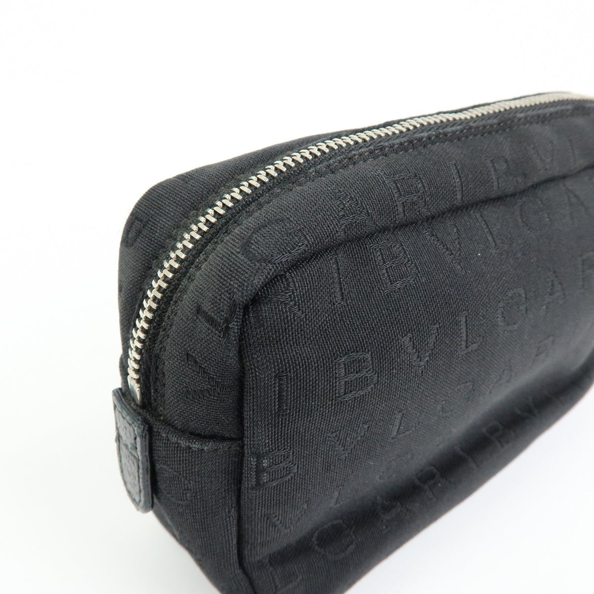 Bvlgari Pouch Canvas, Black, Canvas, Clutch