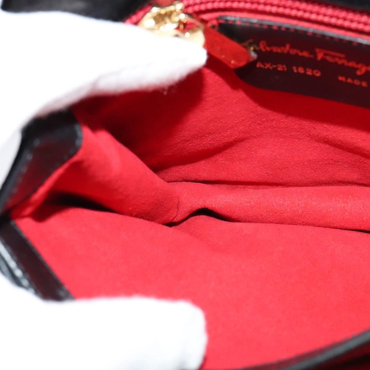 Salvatore Ferragamo Gancini Suede, Black, Suede, Shoulder Bag
