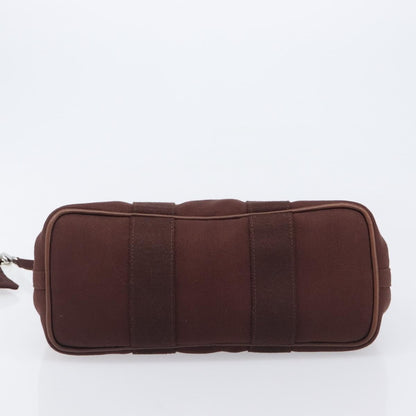 Hermes Valparaiso Toile and Leather, Brown, Canvas, Handbag