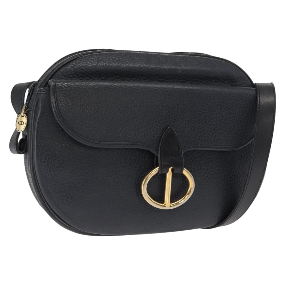 Christian Dior Vintage Leather, Navy, Leather, Shoulder Bag