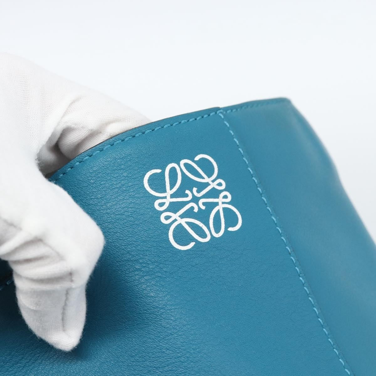 Loewe Anagram Leather, Blue, Leather, Tote Bag