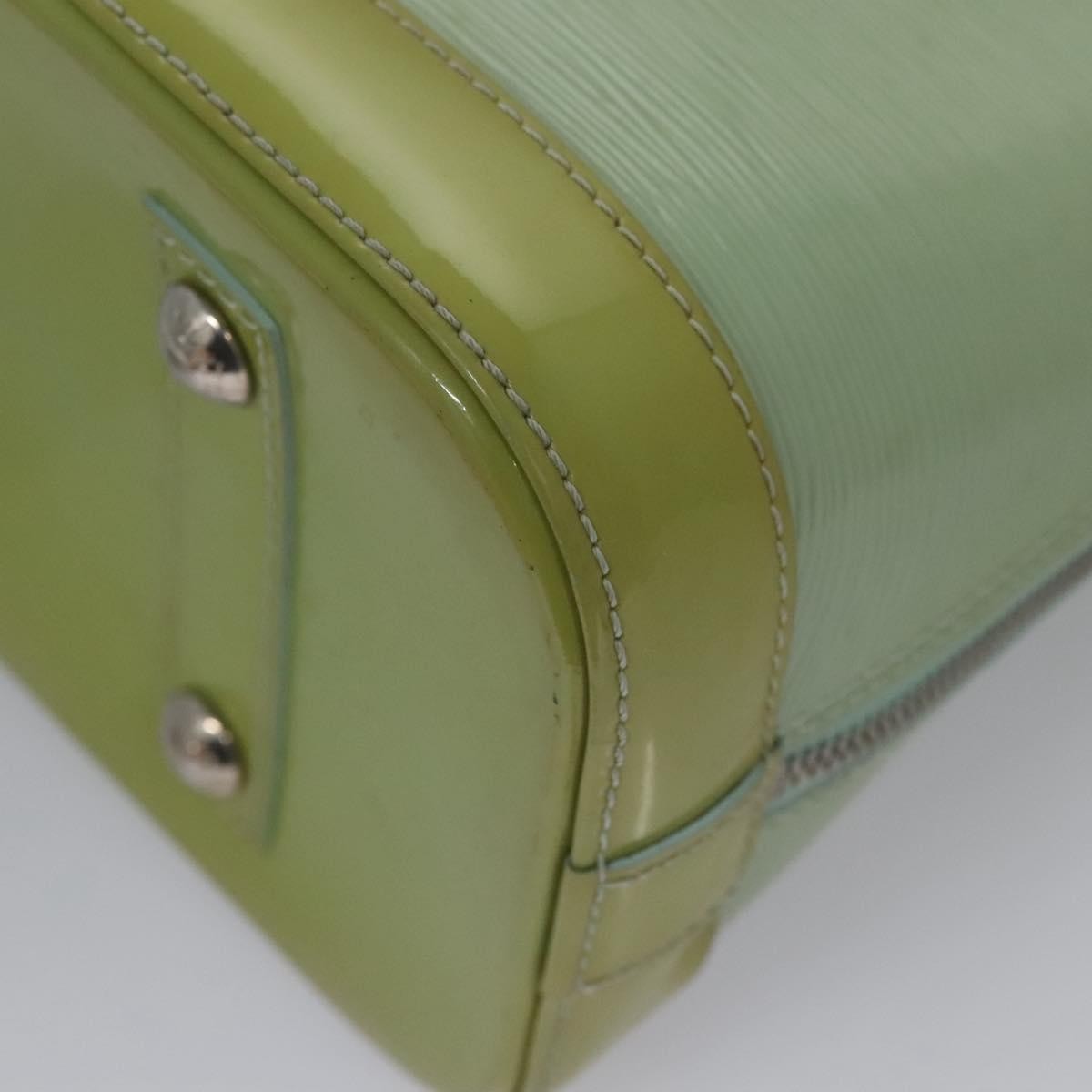 Louis Vuitton Alma Electric Epi Leather, Green, Patent Leather, Handbag