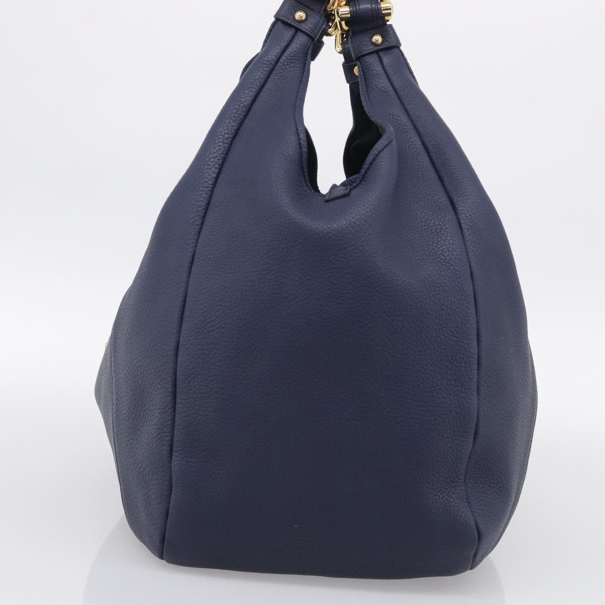 Loewe Calle Hobo Leather, Navy, Leather, Shoulder Bag