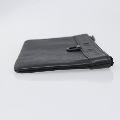 Louis Vuitton Discovery Pochette Monogram Shadow Leather, Black, Leather, Clutch
