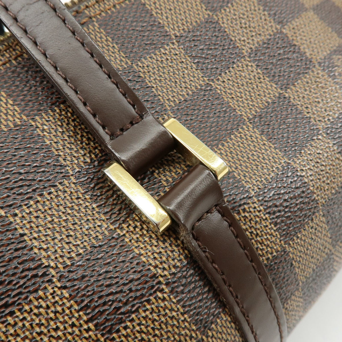 Louis Vuitton Papillon Damier Ebene, Brown, Canvas, Handbag