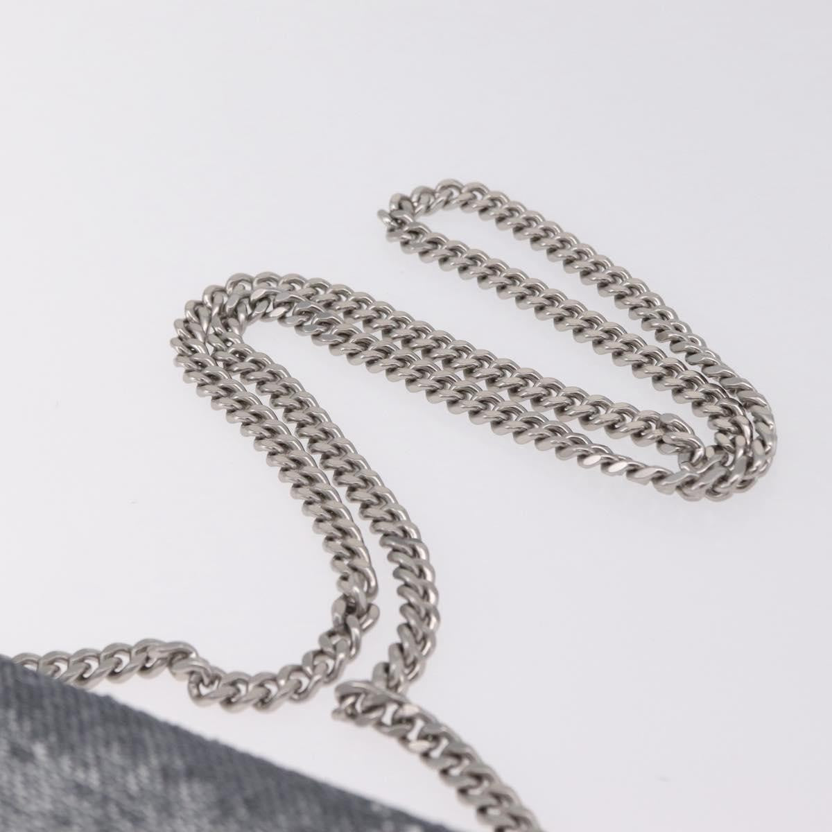 Balenciaga Hourglass Chain Leather with Sequins, Silver, Leather, Crossbody Bag