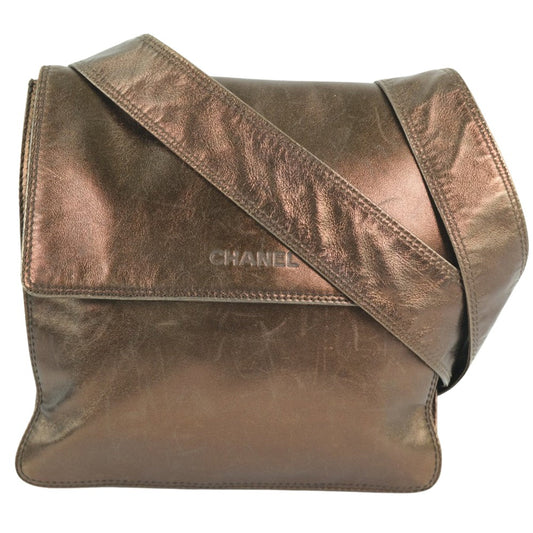 Chanel, Brown, Leather, shoulder