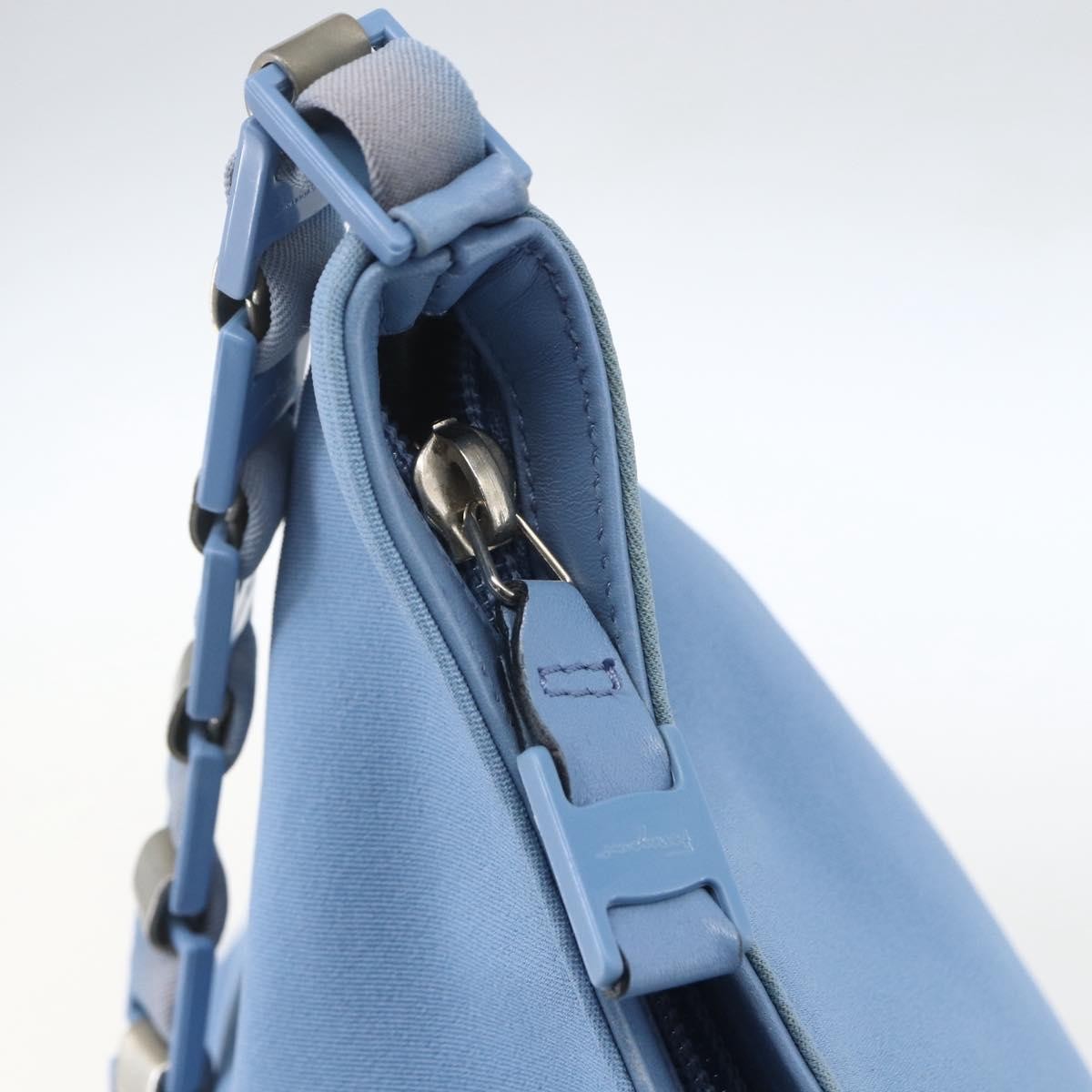 Salvatore Ferragamo Shoulder Nylon, Blue, Nylon, Shoulder Bag
