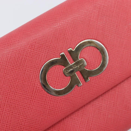 Salvatore Ferragamo Gancini Flap Saffiano Leather, Pink, Leather, Shoulder Bag