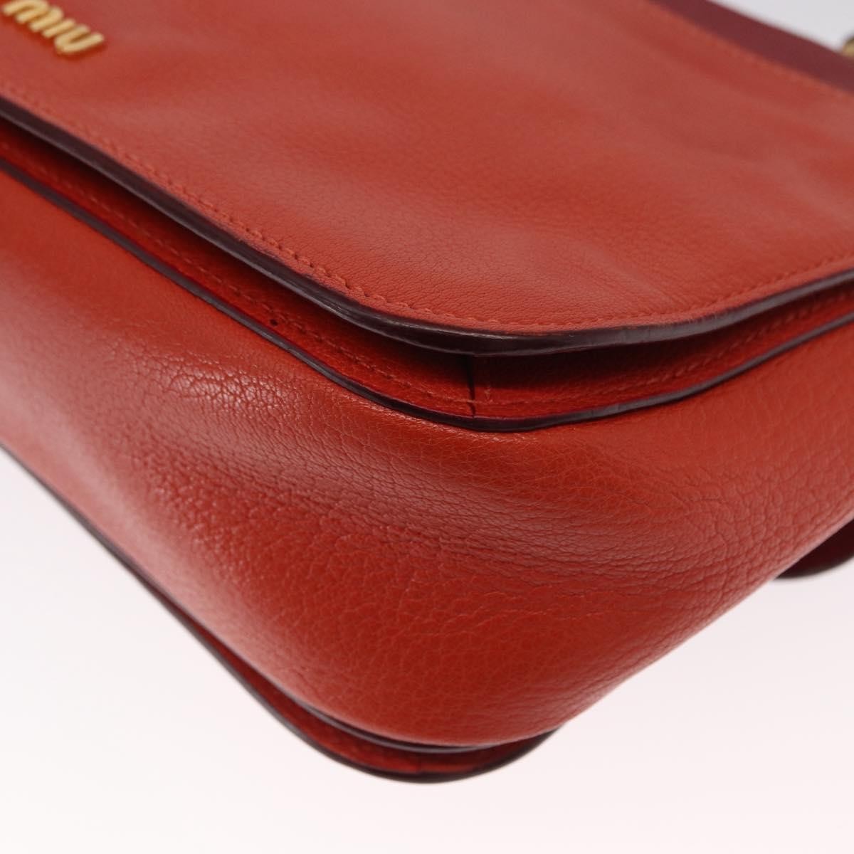 Miu Miu Madras Top Handle Leather, Red, Leather, Handbag