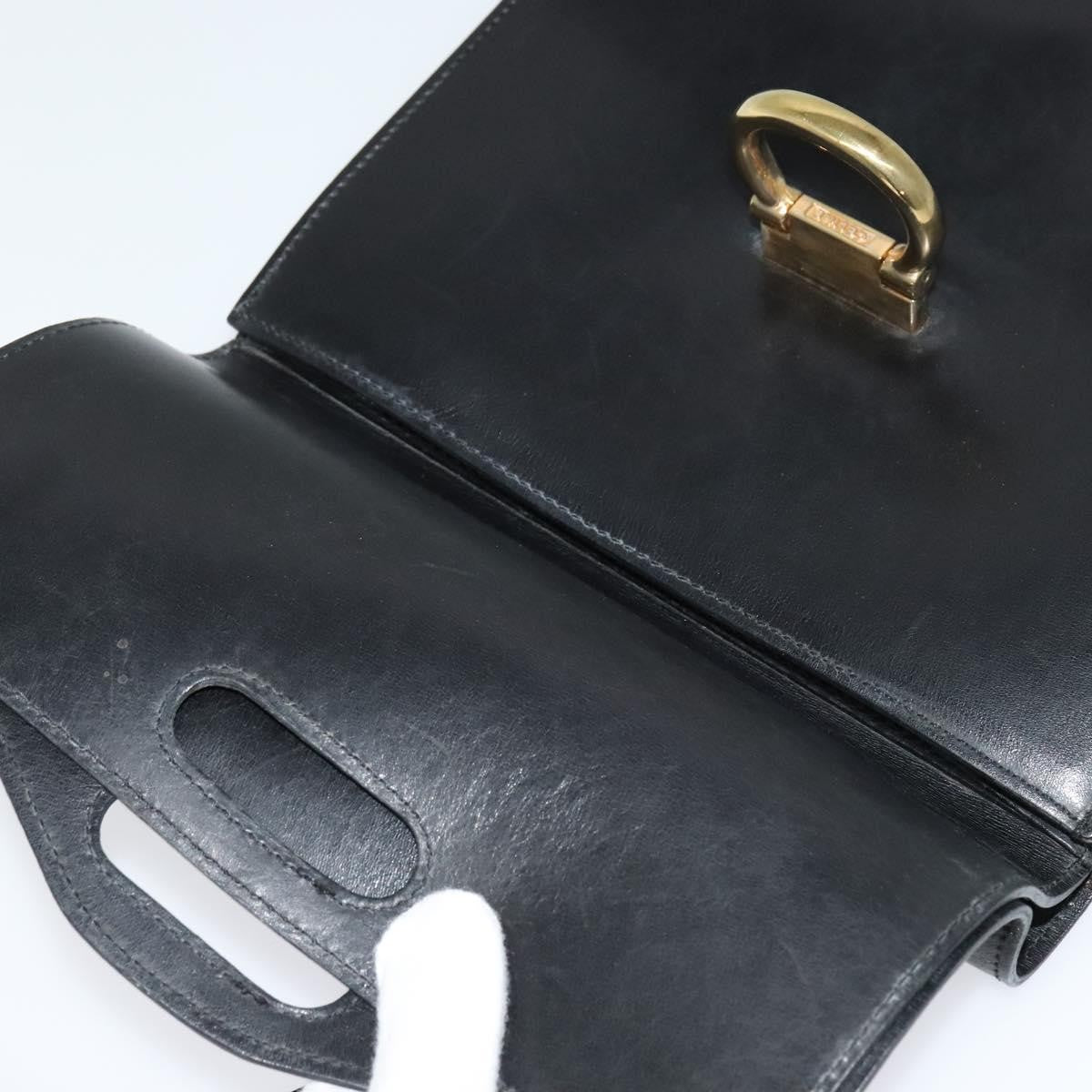 Celine Gancini Leather, Black, Leather, Handbag