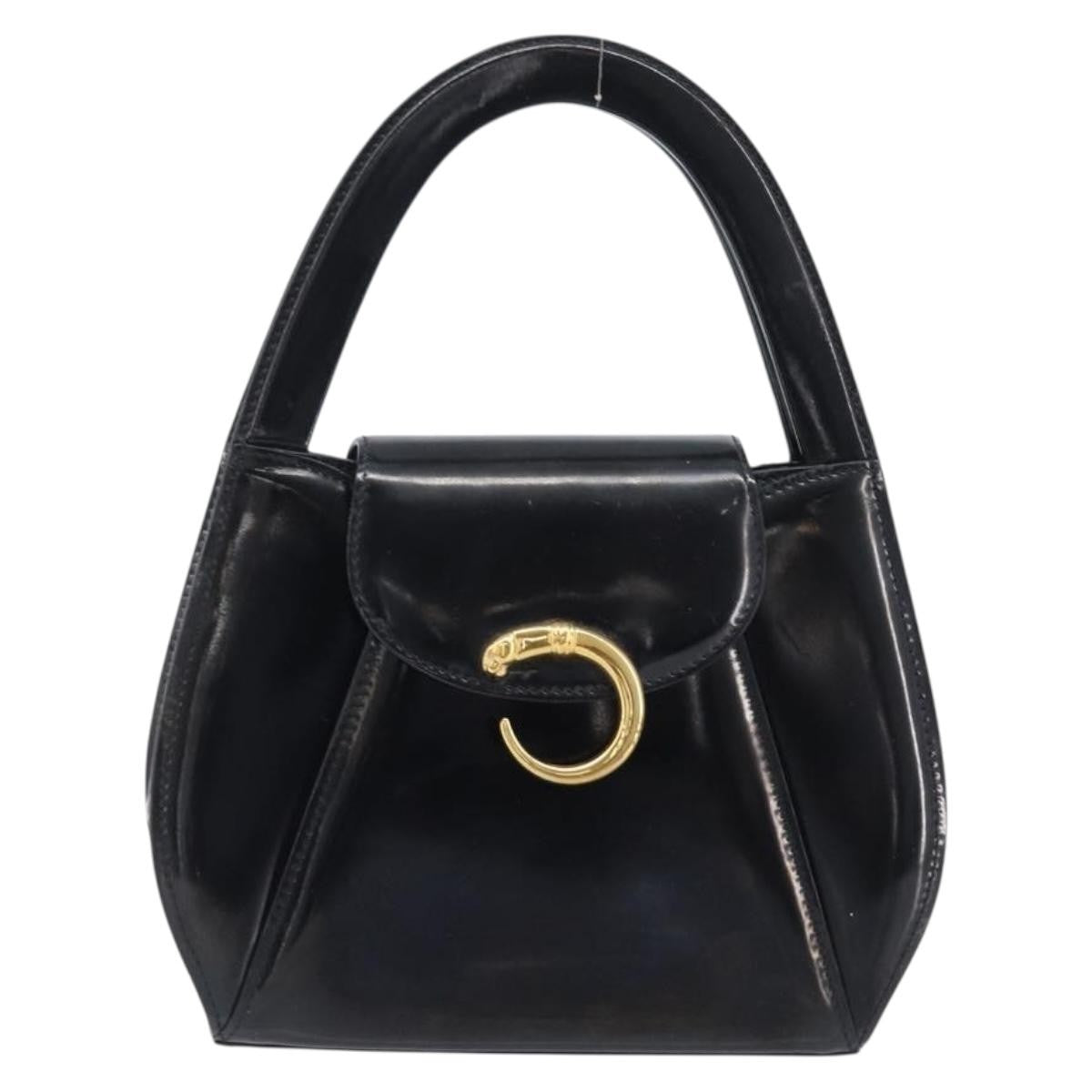 Cartier Panthère Patent Leather, Black, Patent Leather, Tote Bag