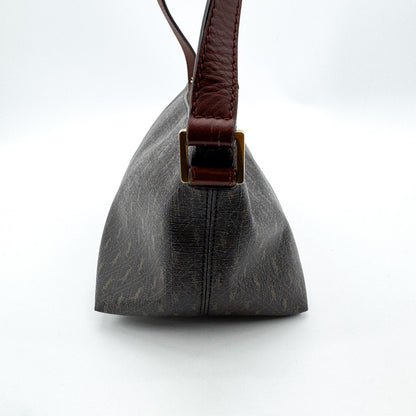 Saint Laurent Le Monogramme Monogram All Over Coated Canvas and Leather, Black, Canvas, Shoulder Bag