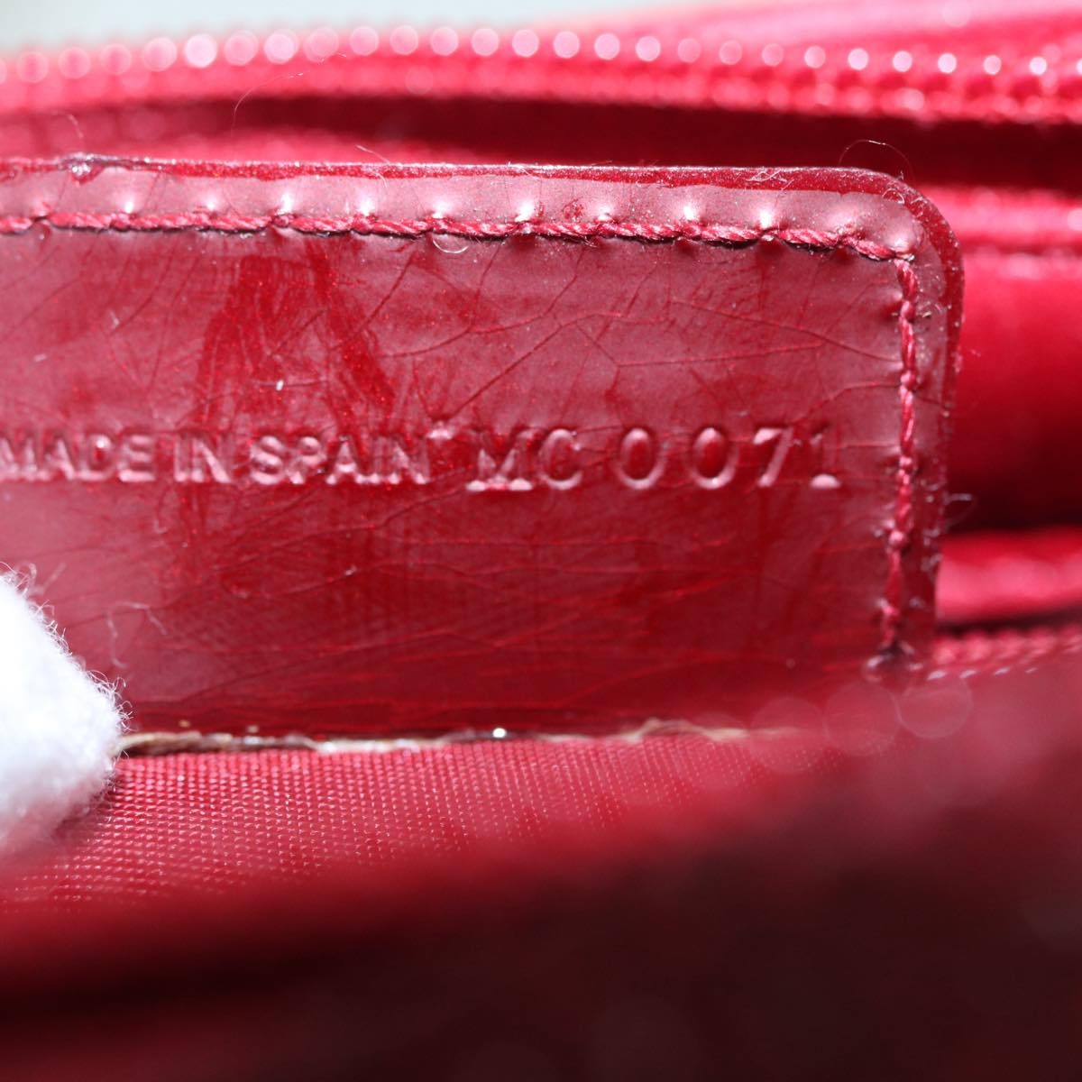 Christian Dior Lady Dior Zip Pochette Cannage Quilt Lambskin, Red, Leather, Clutch